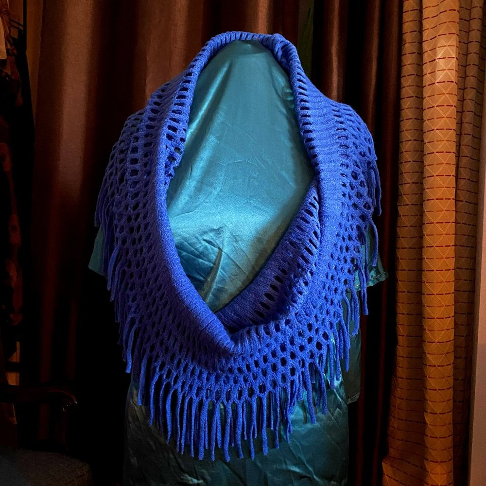 Blue Pacific cashmere & lambswool infinity scarf - Cerulean